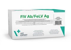 Експрес-тест FiV Ab/FeLV Ag, антитіла імунодефіциту котів, вірус лейкемії, 5 шт VetExpert Польща