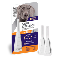 Серебрянная защита (Silver Defence) спот-он для собак 30 - 40 кг, 6 мл, 1 пипетка Медіпромтек Украина