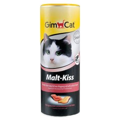 Вітаміни GimCat для котів, Malt-Kiss виведення шерсті і покращення травлення, 600 таб/450 г Gimpet Німеччина