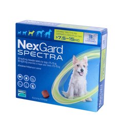 Нексгард Спектра (NexGard Spectra) таблетки от блох и клещей для собак весом 7,5-15 кг, 3 таб Boehringer Ingelheim, Германия