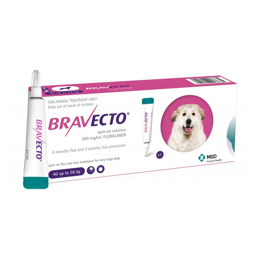 Бравекто Спот-Он от блох и клещей для собак весом от 40 до 56 кг, 1400 мг MSD США