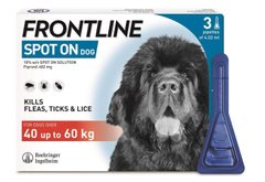 Фронтлайн (Frontline) краплі на холку для собак 40-60 кг (XL), № 3 Boehringer Ingelheim Німеччина