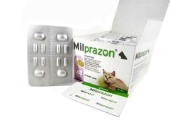 Милпразон (Milprazon) для котят и кошек 0,5 - 2 кг, 4 мг/10 мг, 4 таб KRKA Словения