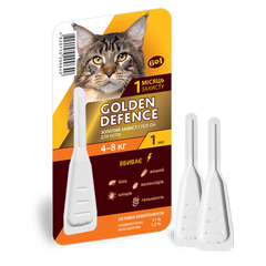 Голден Дефенс (Golden Defence) для котів 4 - 8 кг, 1 мл, 1 піпетка Медіпромтек Україна
