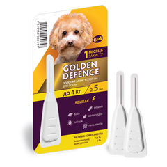 Голден Дефенс (Golden Defence) для собак до 4 кг, 0,5 мл, 1 піпетка Медіпромтек Україна