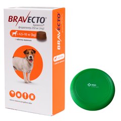 Бравекто таблетка від бліх та кліщів для собак вагою від 4,5 до 10 кг, 250 мг MSD США