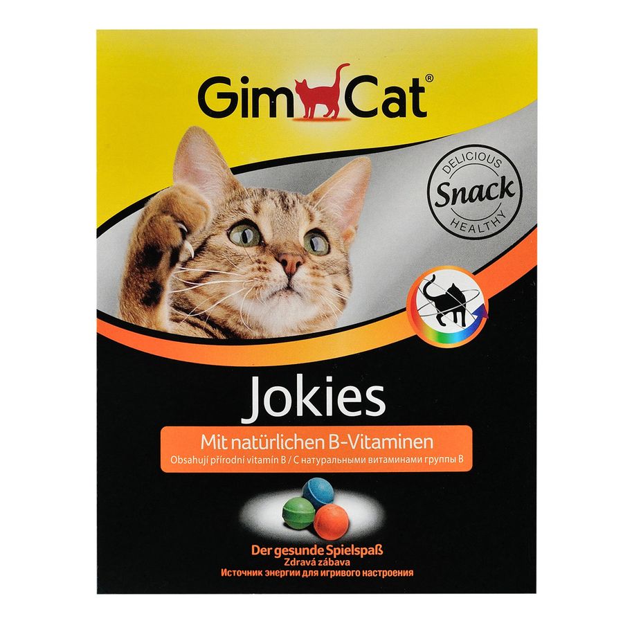 Лакомства GimCat для кошек, Jokies с витаминами группы В, 400 таб/520 г Gimpet Германия