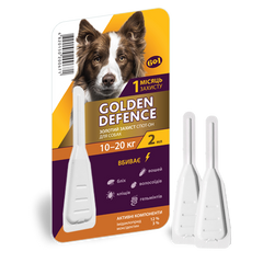 Голден Дефенс (Golden Defence) для собак 10 - 20 кг, 2 мл, 1 пипетка Медіпромтек Україна