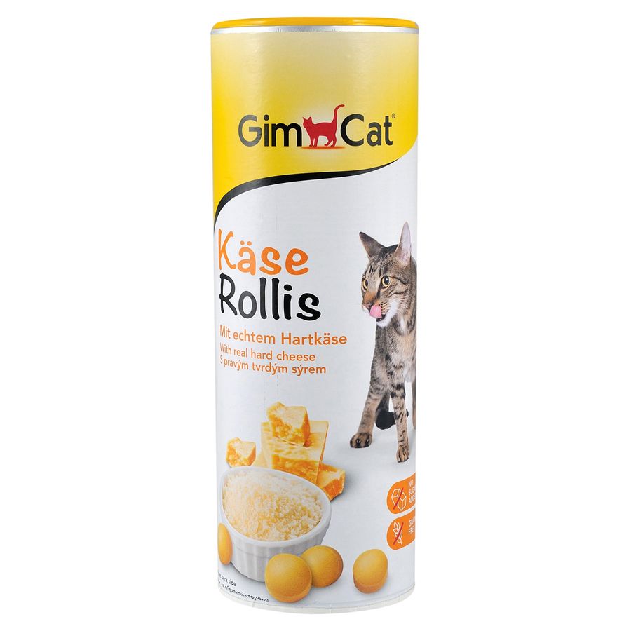 Ласощі GimCat для котів, Kase-rollis сирні ролики, 850 таб/425 г Gimpet Німеччина