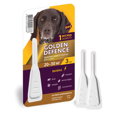 Голден Дефенс (Golden Defence) для собак 20 - 30 кг, 3 мл, 1 піпетка Медіпромтек Україна