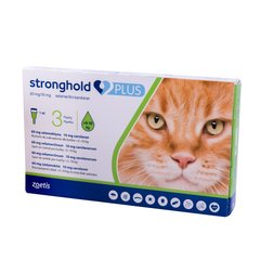 Фото Стронгхолд Плюс (Stronghold Plus) 60 мг/10 мг капли для кошек весом 5-10 кг, 1 мл, 3 тубы Zoetis, США