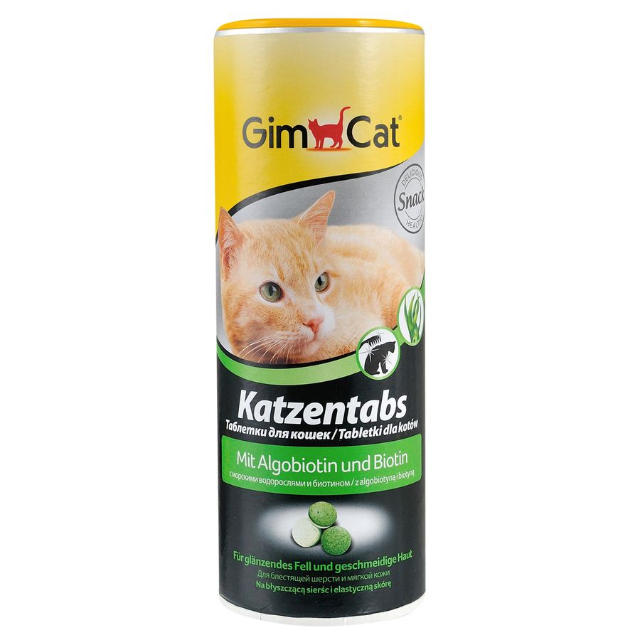 Вітаміни GimCat для котів, Katzentabs з алгобіотином, 710 таб/425 г Gimpet Німеччина