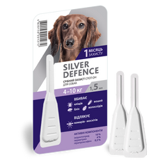 Серебрянная защита (Silver Defence) спот-он для собак 4 - 10 кг, 1,5 мл, 1 пипетка Медіпромтек Україна