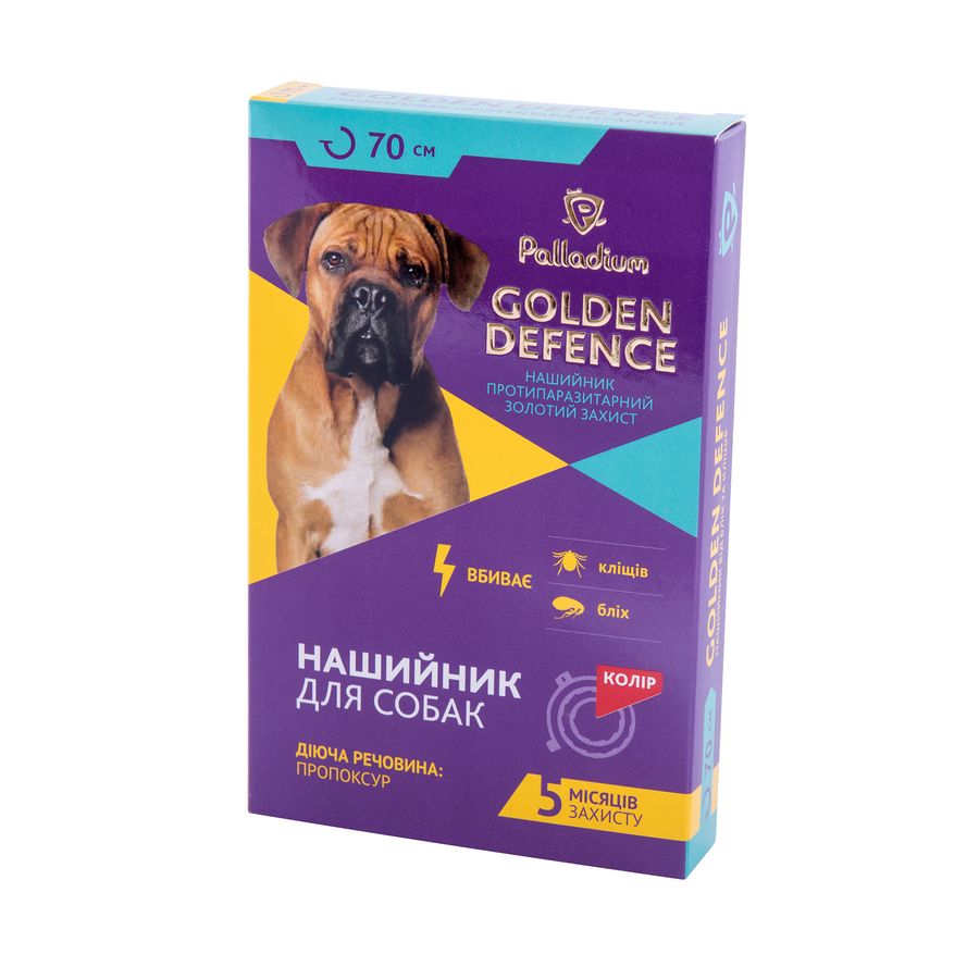Нашийник Палладіум серії Золотий Захист для собак 70см червоний (пропоксур) Менеджмент система Україна