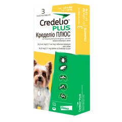 Кределіо ПЛЮС для собак вагою 1,4 - 2,8 кг, 3 шт Elanco США