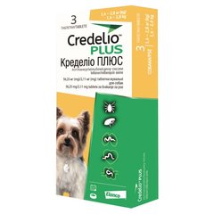 Кределіо ПЛЮС для собак вагою 1,4 - 2,8 кг, 3 шт Elanco США