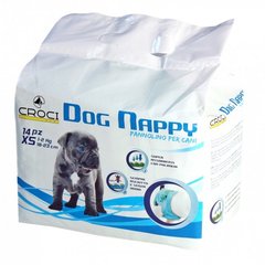 Фото Подгузник для собак XS, весом 1-2 кг, обхват 18-23 см, 14 шт Croci SPA, Италия