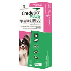 Кределіо ПЛЮС для собак вагою 2,8 - 5,5 кг, 3 шт Elanco США