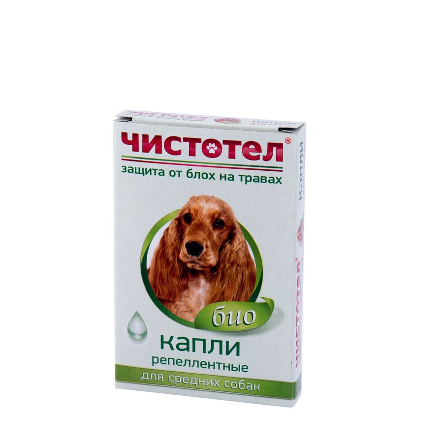 Чистотіл біокраплі від бліх для середніх собак 1 піпетка Екопром Росія