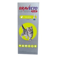 Бравекто плюс 112,5 мг для котов 1,2-2,8 кг_Акция MSD США