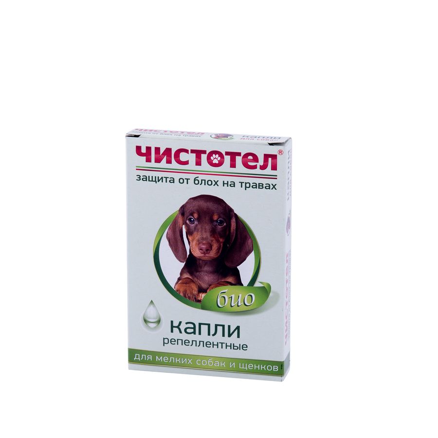 Чистотіл біокраплі від бліх для цуценят та дрібних собак 1 піпетка Екопром Росія