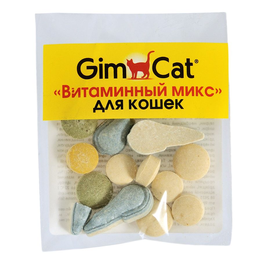 Витамины GimCat для кошек, Витаминный микс, 12 таб Gimpet Германия