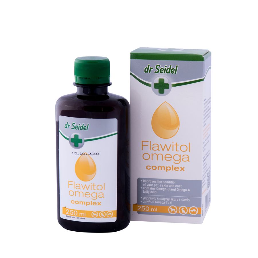 Флавитол Омега комплекс (dr Seidel) витамины для здоровой кожи и красивой шерсти, масло 250 мл Laboratorium DermaPharm Польша