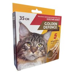 Ошейник противопаразитарный Золотая Защита для кошек 35 см, серый Медіпромтек Украина