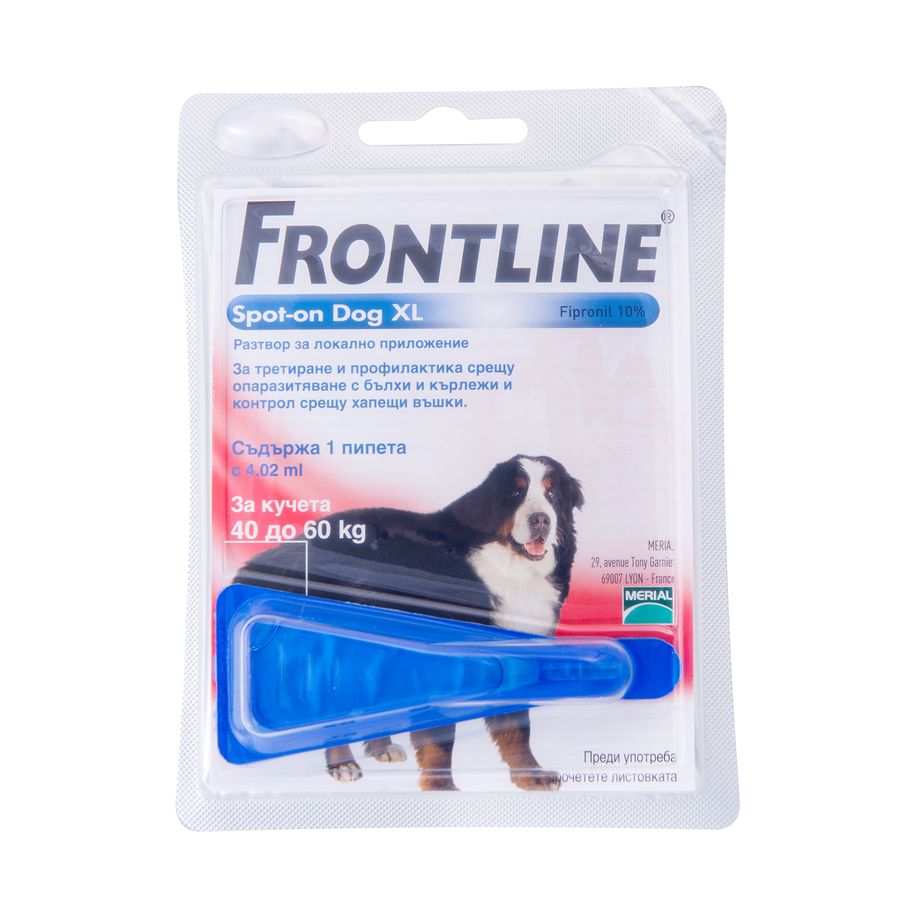 Фронтлайн спот-он (Frontline) краплі на холку для собак вагою 40-60 кг (XL), 1 піпетка Boehringer Ingelheim Німеччина