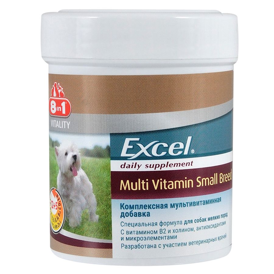 Вітаміни для собак 8in1 Excel Multi-Vitamin Small Breed, для малих порід, 70 таб 8in1 Pet Products Німеччина