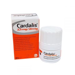 Кардаліс 2,5 мг/ 20 мг, 30 таб Ceva Sante Animale Франція