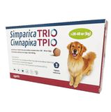 Сімпаріка Тріо жувальні таблетки для собак, 20,1 - 40 кг, 3 шт Zoetis США