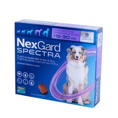 Нексгард Спектра (NexGard Spectra) таблетки от блох и клещей для собак весом 15-30 кг, 3 таб Boehringer Ingelheim, Германия
