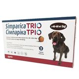 Сімпаріка Тріо жувальні таблетки для собак, 40,1 - 60 кг, 3 шт Zoetis США