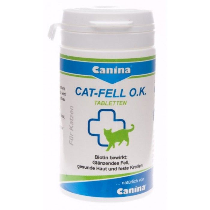 Витамины для кошек Canina Fell O.K. с биотином, 100 таб Canina pharma Германия