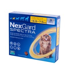 Нексгард Спектра (NexGard Spectra) таблетки от блох и клещей для собак весом 3,5-7,5 кг, 3 таб Boehringer Ingelheim Германия
