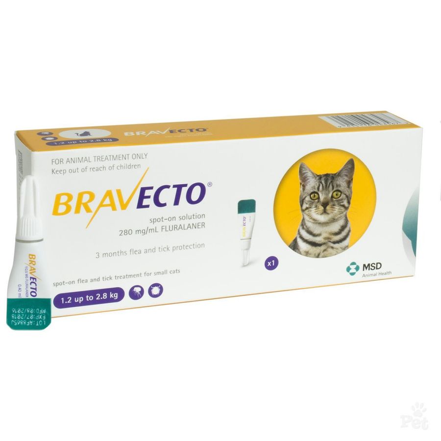 Бравекто Спот-Он для кошек весом 1,2 - 2,8 кг, 112,5 мг MSD США