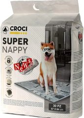 Пеленки для собак 84*57 см, 30 шт (принт газета) Croci SPA Италия