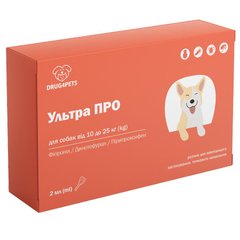 Ультра ПРО для собак 10 - 25 кг, 2 мл, 1 пипетка НВД Україна