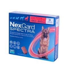 Нексгард Спектра (NexGard Spectra) таблетки от блох и клещей для собак весом 30-60 кг, 3 таб Boehringer Ingelheim Германия