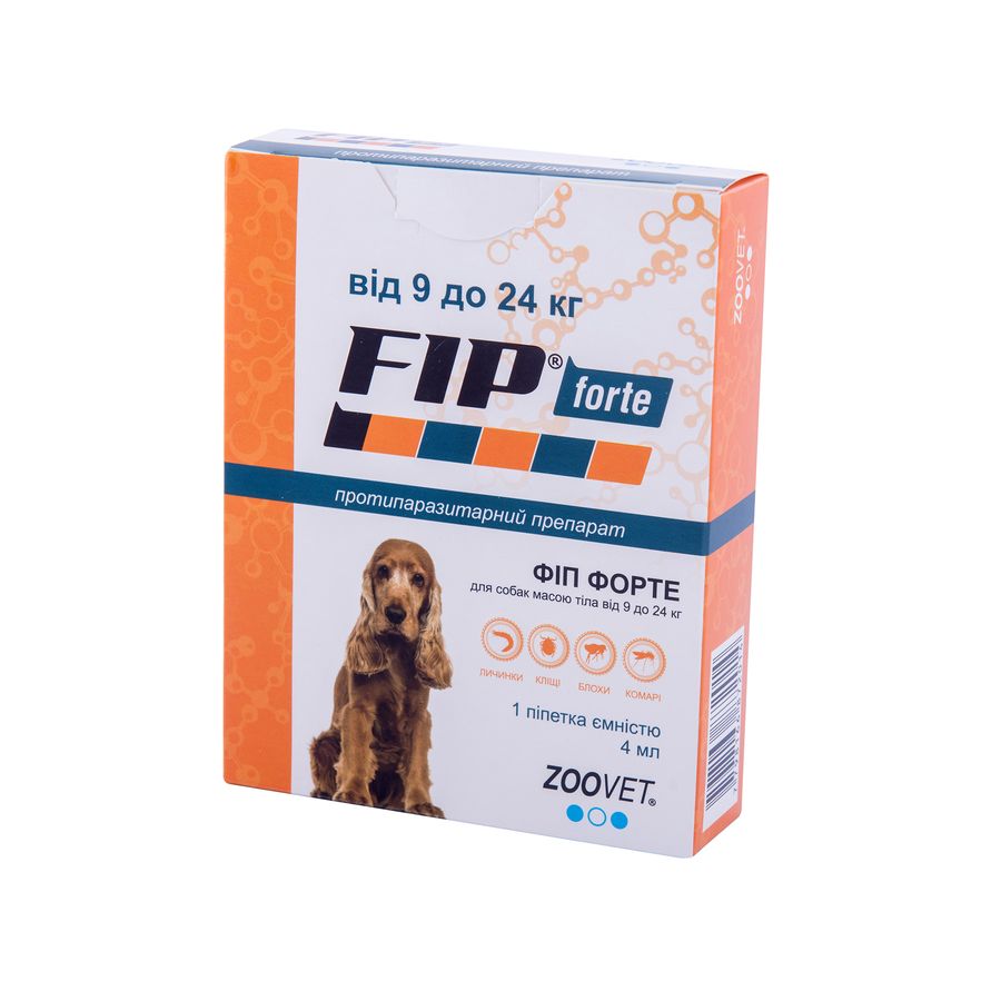 ФИП ФОРТЕ капли для собак весом 9-24 кг, 4,0 мл Productos Veterinarios Аргентина