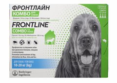 Фронтлайн Комбо (Frontline Combo) краплі на холку для собак 10-20 кг (М), № 3 Boehringer Ingelheim Німеччина