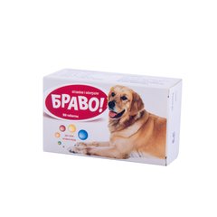 БРАВО витамины и минералы для собак крупных пород, 100 таб Артериум, Украина