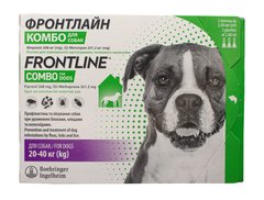 Фронтлайн Комбо (Frontline Combo) краплі на холку для собак 20-40 кг (L), № 3 Boehringer Ingelheim Німеччина