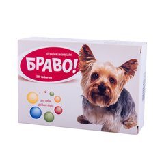 БРАВО витамины и минералы для собак мелких пород, 300 таб Артериум Украина